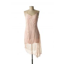 SISLEY - Robe mi-longue rose en soie pour femme - Taille 40 - Modz