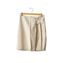 BENETTON - Jupe courte beige en coton pour femme - Taille 34 - Modz