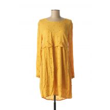 I.CODE (By IKKS) - Robe courte jaune en viscose pour femme - Taille 36 - Modz