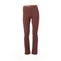 KANOPE - Pantalon slim marron en coton pour femme - Taille 36 - Modz