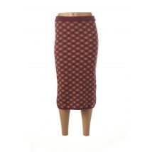 B.YU - Jupe mi-longue rouge en acrylique pour femme - Taille 36 - Modz