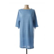 OTTOD'AME - Robe mi-longue bleu en lin pour femme - Taille 38 - Modz