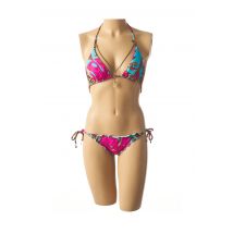 MISS BIKINI - Maillot de bain 2 pièces rose en polyamide pour femme - Taille 42 - Modz