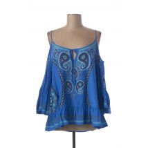 SPORTALM - Top bleu en viscose pour femme - Taille 38 - Modz