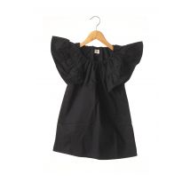 RORA - Robe mi-longue noir en coton pour fille - Taille 9 A - Modz
