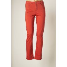 KANOPE - Pantalon droit orange en coton pour femme - Taille 36 - Modz