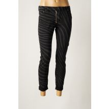 PLEASE - Pantalon slim noir en coton pour femme - Taille 42 - Modz