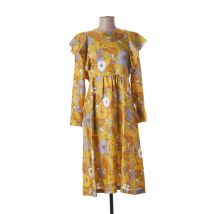 SAMSOE & SAMSOE - Robe mi-longue jaune en soie pour femme - Taille 34 - Modz