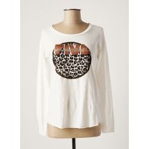 FIVE - T-shirt beige en coton pour femme - Taille 40 - Modz