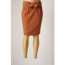 ICHI - Jupe mi-longue marron en polyester pour femme - Taille 40 - Modz