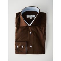 OZOA - Chemise manches longues marron en coton pour homme - Taille S - Modz