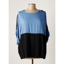 COULEURS DU TEMPS - Top bleu en viscose pour femme - Taille 40 - Modz