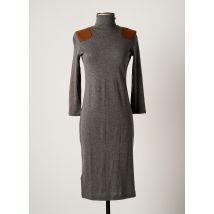 RALPH LAUREN - Robe mi-longue gris en laine pour femme - Taille 34 - Modz