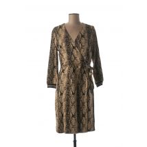 LA FEE MARABOUTEE - Robe mi-longue marron en viscose pour femme - Taille 38 - Modz