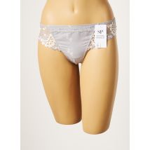 SIMONE PERELE - Tanga gris en polyester pour femme - Taille 44 - Modz