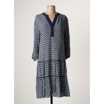 OLSEN - Robe mi-longue bleu en viscose pour femme - Taille 38 - Modz