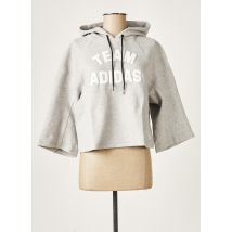 ADIDAS - Sweat-shirt à capuche gris en coton pour femme - Taille 34 - Modz