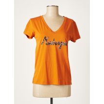 LES TROPEZIENNES PAR M.BELARBI - T-shirt orange en coton pour femme - Taille 36 - Modz