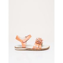 NOËL - Sandales/Nu pieds orange en cuir pour fille - Taille 32 - Modz