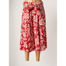 B.YU - Jupe mi-longue rouge en coton pour femme - Taille 36 - Modz