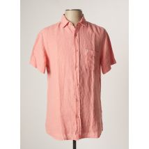 MCS - Chemise manches courtes rose en lin pour homme - Taille M - Modz