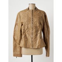 MULTIPLES - Veste simili cuir beige en polyurethane pour femme - Taille 42 - Modz