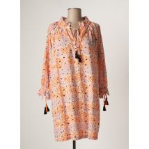 STORIATIPIC - Robe courte orange en coton pour femme - Taille 40 - Modz