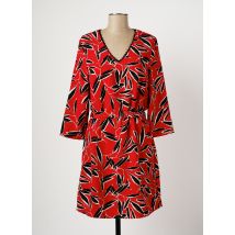 SUNCOO - Robe mi-longue rouge en polyester pour femme - Taille 38 - Modz