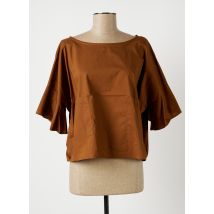 B.YU - Blouse marron en coton pour femme - Taille 36 - Modz