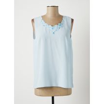 FRANCOISE F - Top bleu en polyester pour femme - Taille 40 - Modz