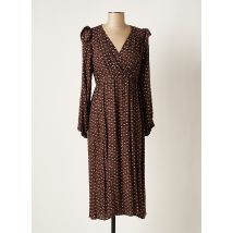 AN' GE - Robe mi-longue marron en viscose pour femme - Taille 34 - Modz