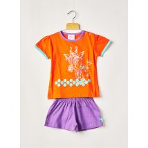 ROSE POMME - Pyjashort orange en coton pour fille - Taille 2 A - Modz