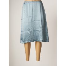 BELLEROSE - Jupe mi-longue bleu en acetate pour femme - Taille 38 - Modz