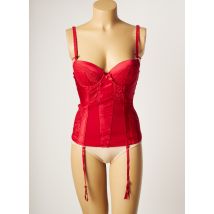 VALEGE - Guêpière/Porte-jarretelle rouge en polyamide pour femme - Taille 90D - Modz