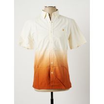 FARAH - Chemise manches courtes beige en coton pour homme - Taille S - Modz