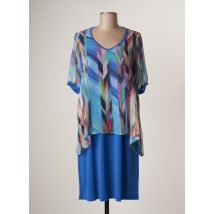 MERI & ESCA - Robe mi-longue bleu en polyester pour femme - Taille 40 - Modz