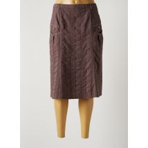 GUY DUBOUIS - Jupe mi-longue marron en coton pour femme - Taille 40 - Modz