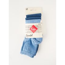 KINDY - Chaussettes bleu en coton pour homme - Taille 40 - Modz