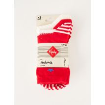 KINDY - Chaussettes rouge en coton pour femme - Taille 39 - Modz