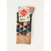 KINDY - Chaussettes marron en coton pour homme - Taille 42 - Modz