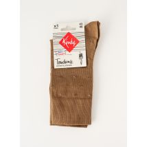 KINDY - Chaussettes marron en coton pour homme - Taille 45 - Modz