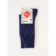KINDY - Chaussettes bleu en coton pour homme - Taille 46 - Modz