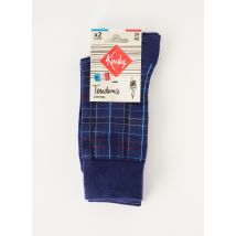 KINDY - Chaussettes bleu en coton pour homme - Taille 40 - Modz