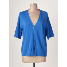 GERRY WEBER - Gilet manches courtes bleu en coton pour femme - Taille 40 - Modz