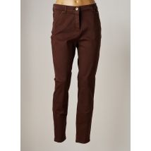 TONI - Pantalon slim marron en coton pour femme - Taille 46 - Modz