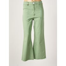 F.A.M. - Jeans coupe large vert en coton pour femme - Taille 38 - Modz