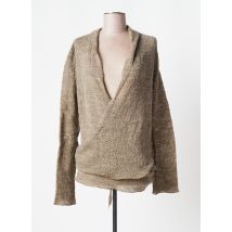 NÜ - Gilet cache-cœur marron en laine pour femme - Taille 42 - Modz