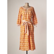CHICOSOLEIL - Robe longue orange en coton pour femme - Taille 40 - Modz