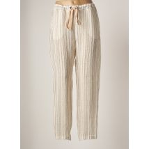 PABLO - Pantalon droit beige en lin pour femme - Taille 40 - Modz