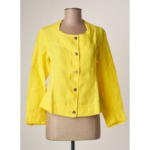 MALOKA - Veste casual jaune en lin pour femme - Taille 36 - Modz